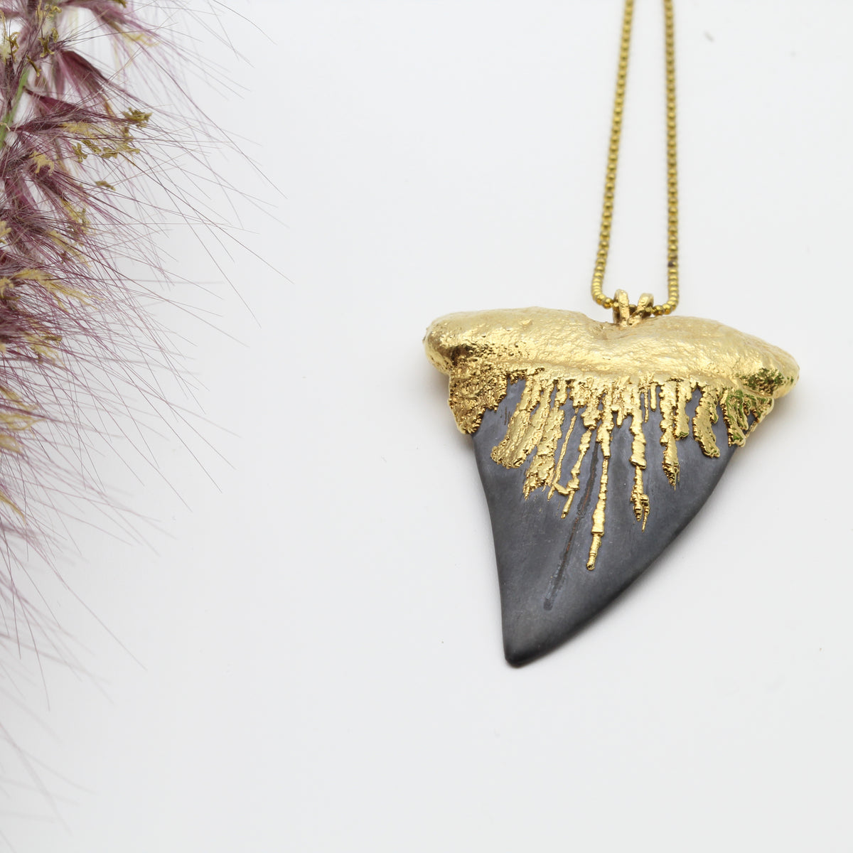 Gold dip Megalodon Shark s Tooth rubycapetown