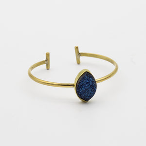 Druzy brass Bangle