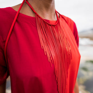 Rope Fringed 3 way necklace