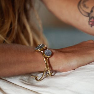 Druzy brass Bangle