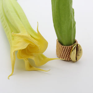 Gold Cowrie Ring