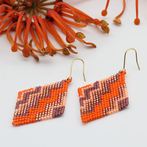 Coral Pop Zig Zag Earrings