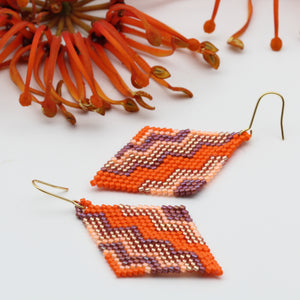 Coral Pop Zig Zag Earrings