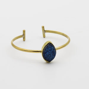 Druzy brass Bangle