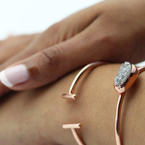 Dipped druzy crystal bangles