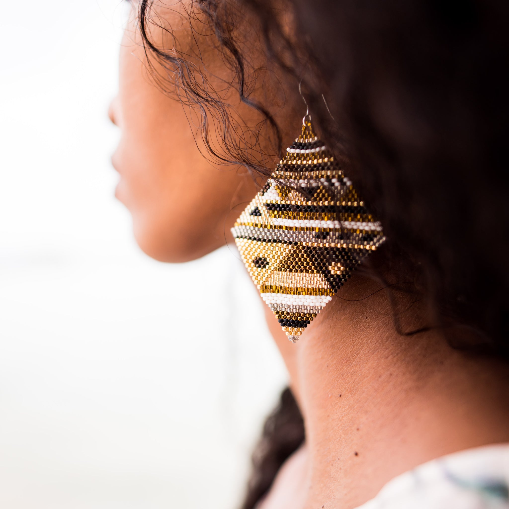 Giant Geometric Diamond earrings